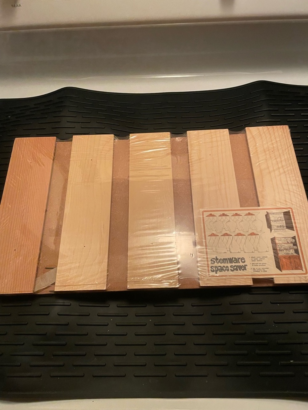 Stemware Space Saver Natural Wood Stemware Organizer by